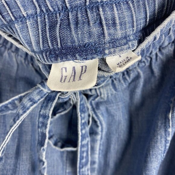 Gap Women Versatile Jogger Pants Chambray Dark Indigo Blue Tencel Pull On Size 2 - Picture 4 of 5